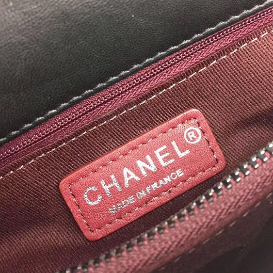 2017 CC original lambskin flap bag with top handle medium A92990 black 