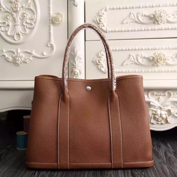 Hermes original calfskin garden party 36 bag G0360 coffee