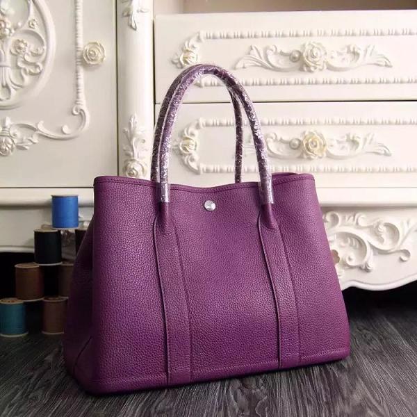 Hermes original calfskin garden party 36 bag G0360 purple