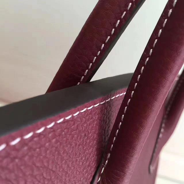 Hermes imported togo leather birkin 30 bag H0030 burgundy