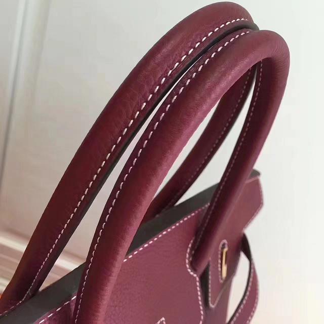 Hermes imported togo leather birkin 30 bag H0030 burgundy