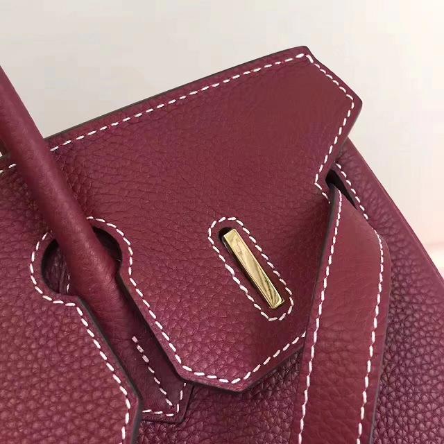 Hermes imported togo leather birkin 30 bag H0030 burgundy