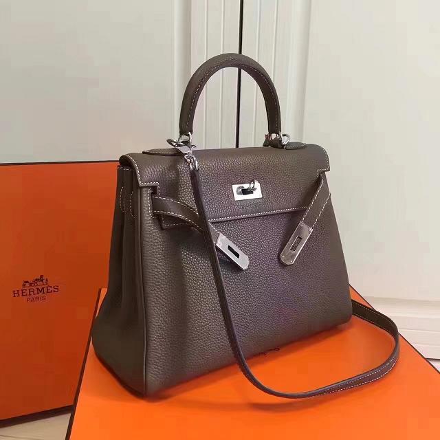 Hermes imported togo leather kelly 28 bag K0028 brown