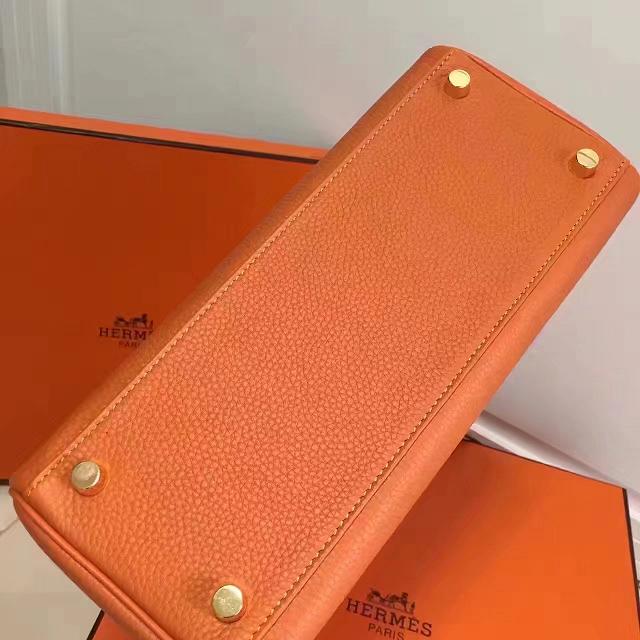 Hermes imported togo leather kelly 28 bag K0028 orange