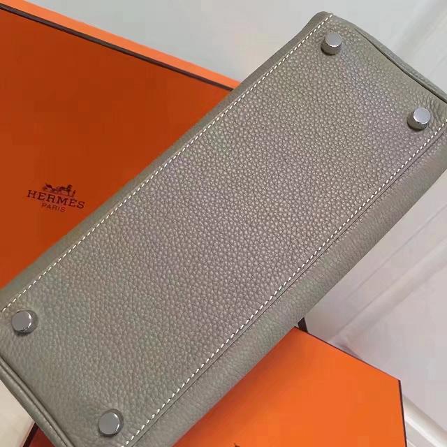 Hermes imported togo leather kelly 32 bag K0032 gray