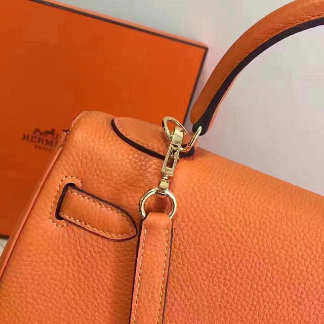 Hermes imported togo leather kelly 32 bag K0032 orange