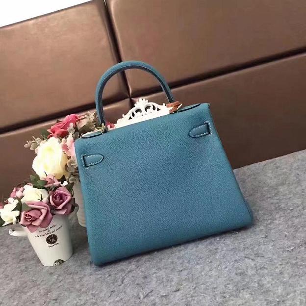 Hermes original togo leather kelly 25 bag K25 blue