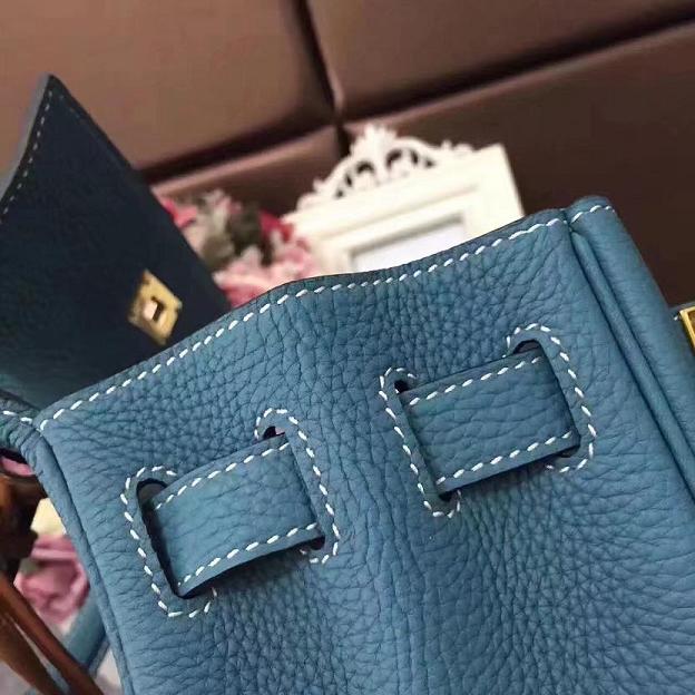 Hermes original togo leather kelly 25 bag K25 blue