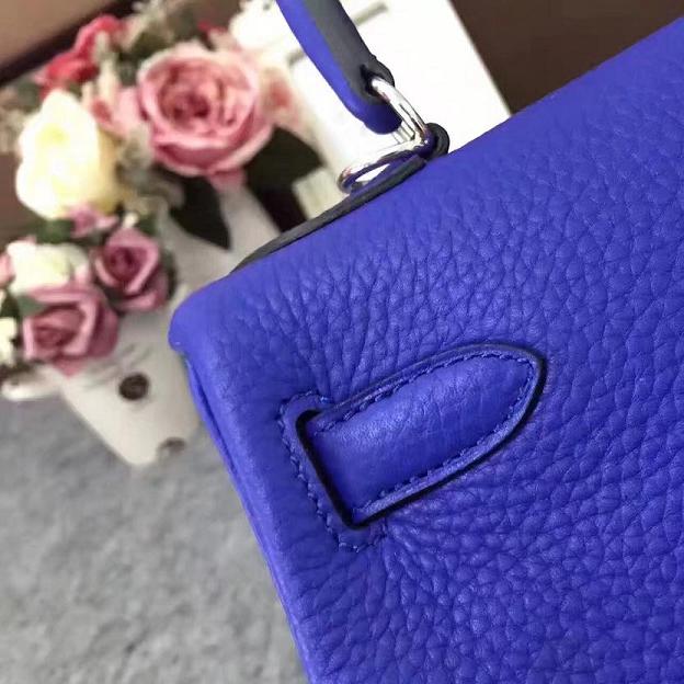 Hermes original togo leather kelly 32 bag K32 electric blue