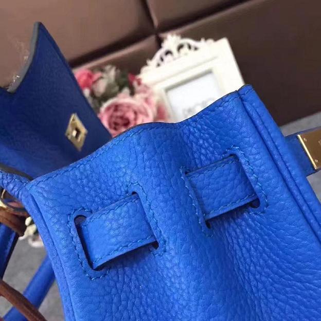 Hermes original togo leather kelly 25 bag K25 royal blue