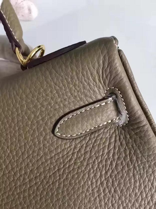 Hermes togo leather kelly 28 bag K028 khaki