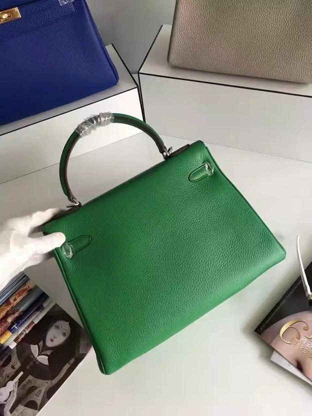 Hermes togo leather kelly 28 bag K028 green