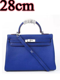 Hermes togo leather kelly 28 bag K028 royal blue