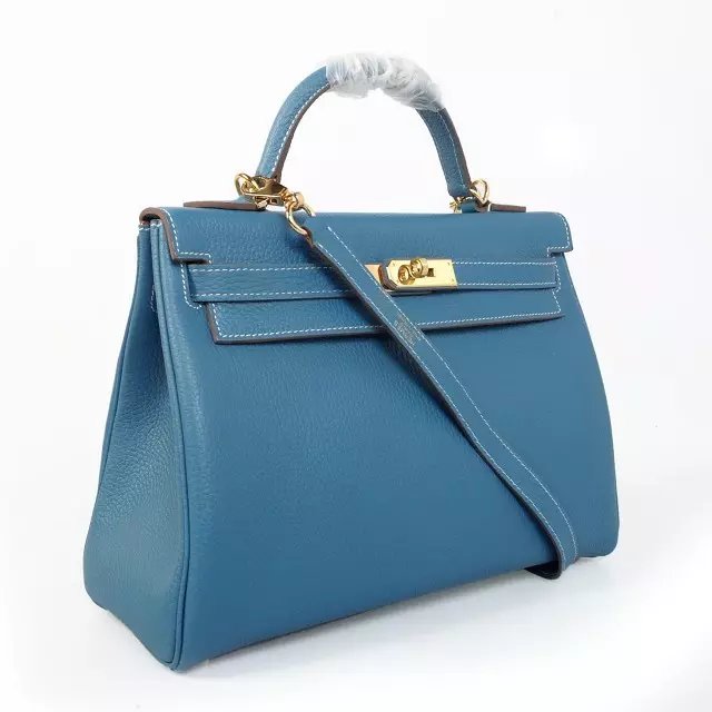 Hermes togo leather kelly 28 bag K028 sky blue