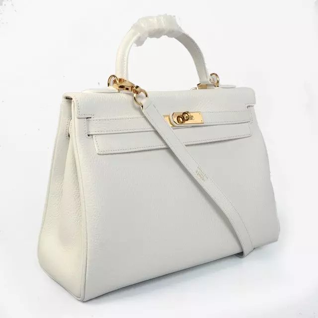 Hermes togo leather kelly 28 bag K028 white