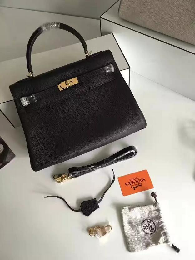 Hermes togo leather kelly 32 bag K032 black