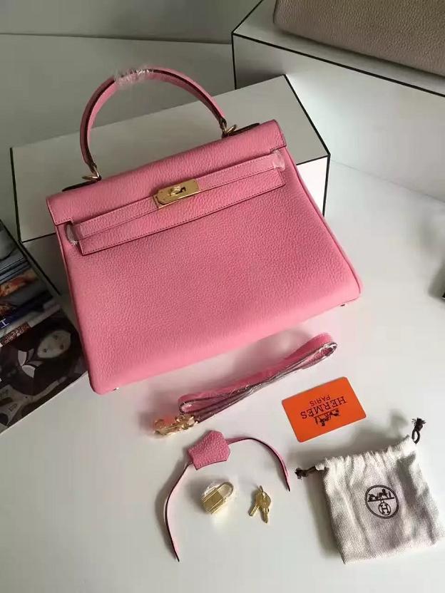 Hermes togo leather kelly 32 bag K032 pink