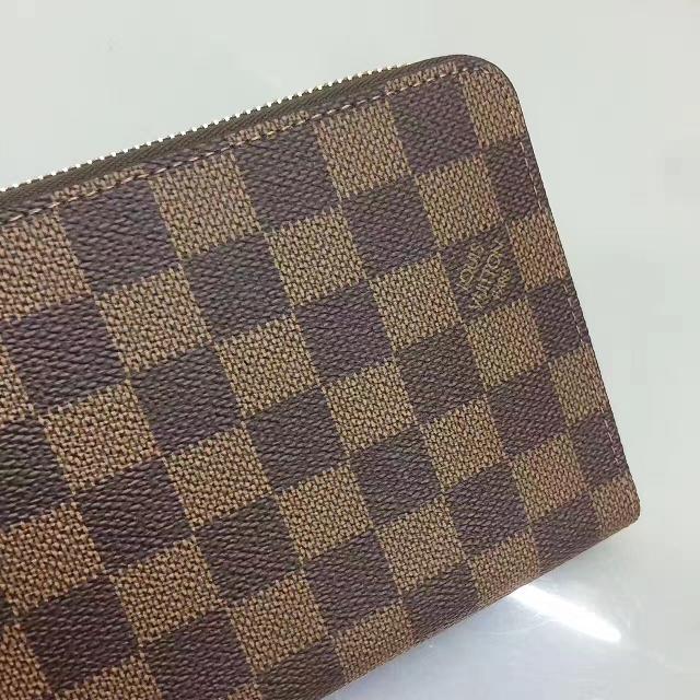 Louis Vuitton top origial damier ebene zippy organiser wallet N60003