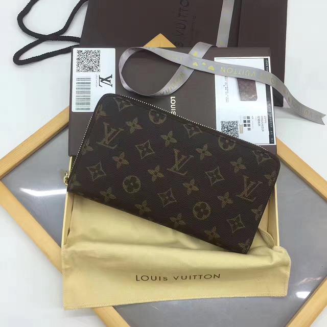 Louis Vuitton top origial monogram canvas zippy organiser wallet M60002