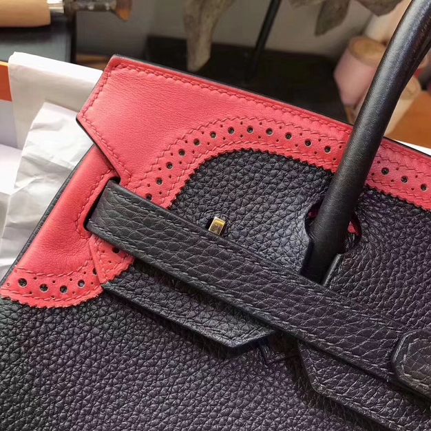 2017 hermes original togo leather birkin 30 bag H300 black&red