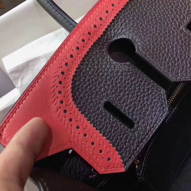 2017 hermes original togo leather birkin 30 bag H300 black&red