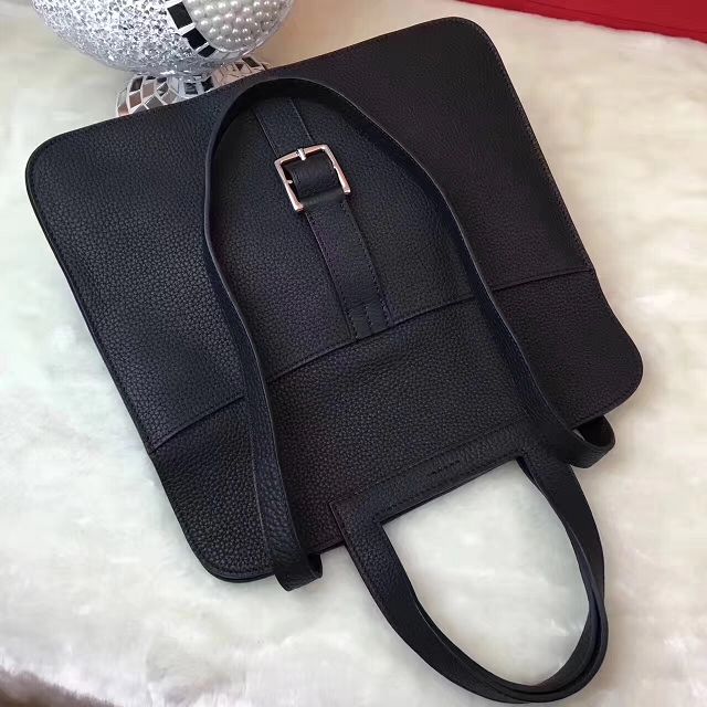 Hermes original togo leather halzan 31 bag H031 black