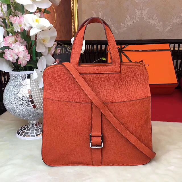 Hermes original togo leather halzan 31 bag H031 orange