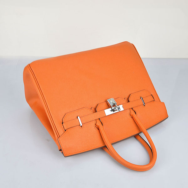 Hermes original epsom leather birkin 25 bag H25 orange