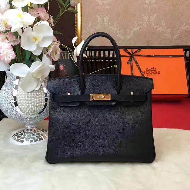 Hermes original epsom leather birkin 30 bag H30 black