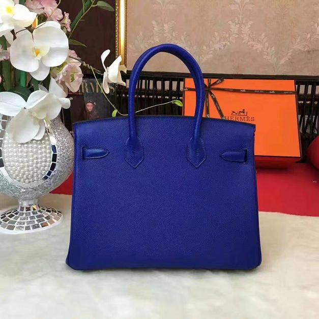 Hermes original epsom leather birkin 35 bag H35-3 royal blue