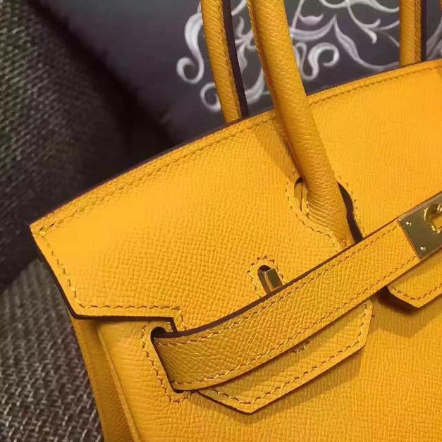 Hermes original epsom leather birkin 35 bag H35-3 yellow