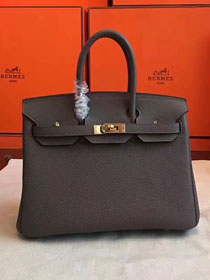 Hermes original togo leather birkin 35 bag H35-1 dark gray