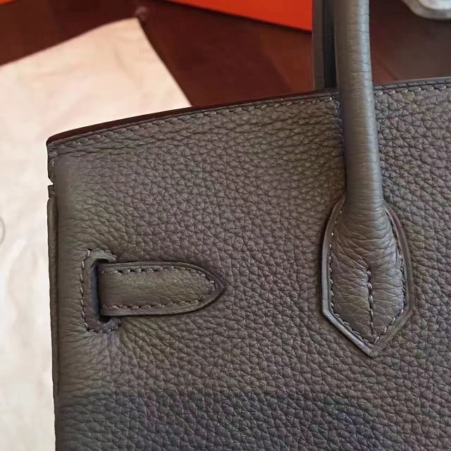 Hermes original togo leather birkin 35 bag H35-1 dark gray