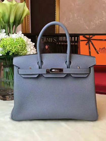 Hermes original togo leather birkin 35 bag H35-1 light blue
