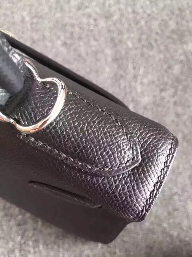 Hermes original epsom leather kelly 28 bag K28-1 black