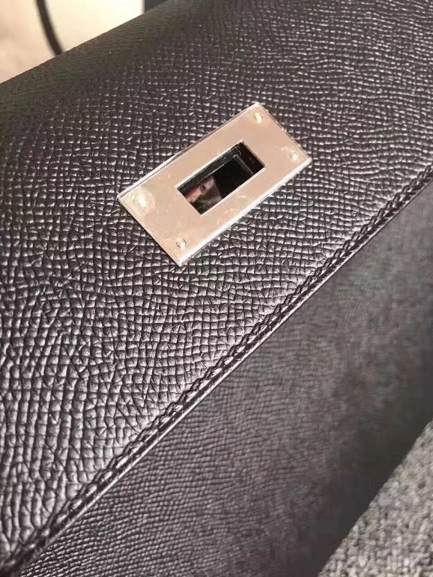Hermes original epsom leather kelly 28 bag K28-1 black