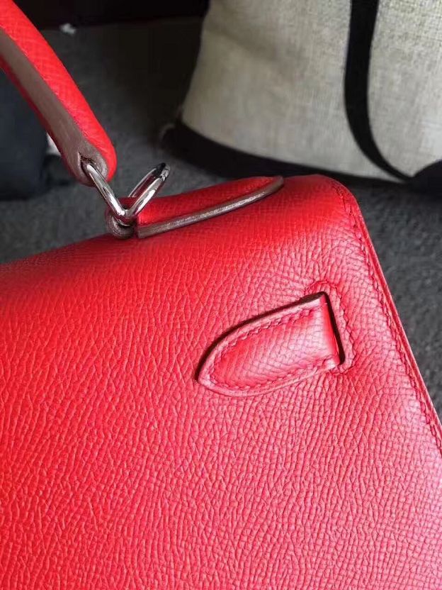 Hermes original epsom leather kelly 28 bag K28-1 red