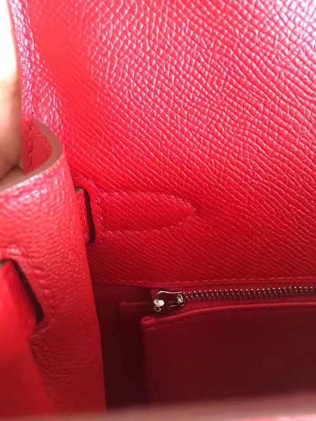 Hermes original epsom leather kelly 28 bag K28-1 red