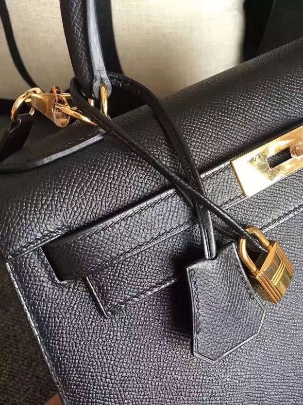 Hermes original epsom leather kelly 25 bag K25-1 black