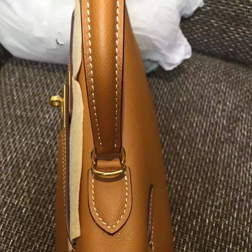 Hermes original epsom leather kelly 32 bag K32-1 coffee