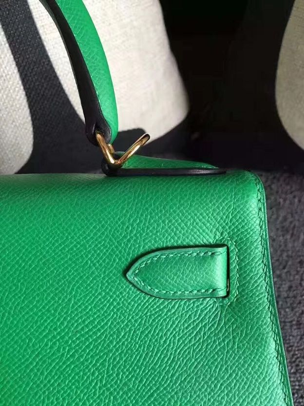 Hermes original epsom leather kelly 25 bag K25-1 green