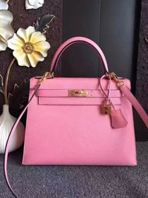 Hermes original epsom leather kelly 25 bag K25-1 pink
