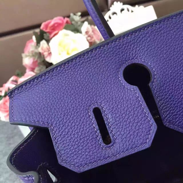 Hermes original togo leather birkin 25 bag H25-1 purple