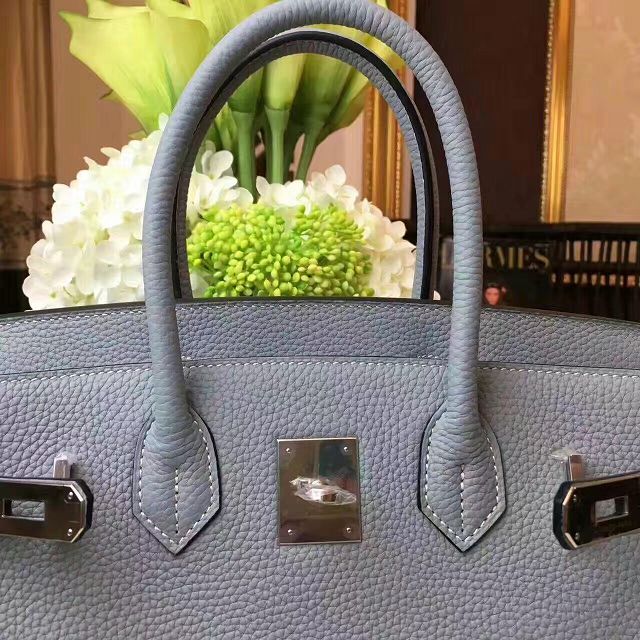 Hermes original togo leather birkin 30 bag H30-1 light blue