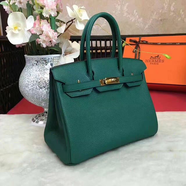 Hermes original togo leather birkin 30 bag H30-1 olive