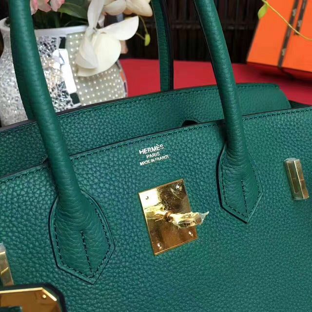 Hermes original togo leather birkin 30 bag H30-1 olive