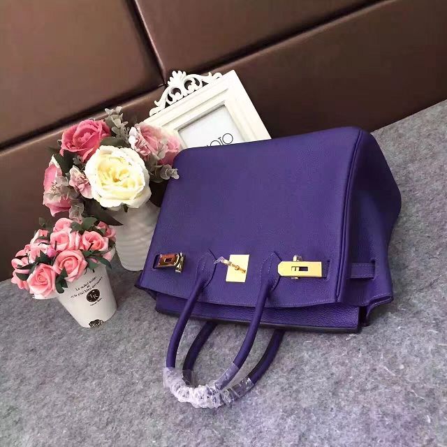 Hermes original togo leather birkin 30 bag H30-1 purple