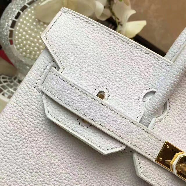 Hermes original togo leather birkin 30 bag H30-1 white