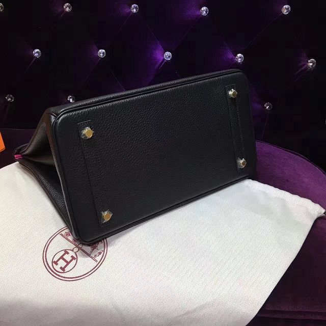 Hermes top togo leather birkin 25 bag H25-2 black