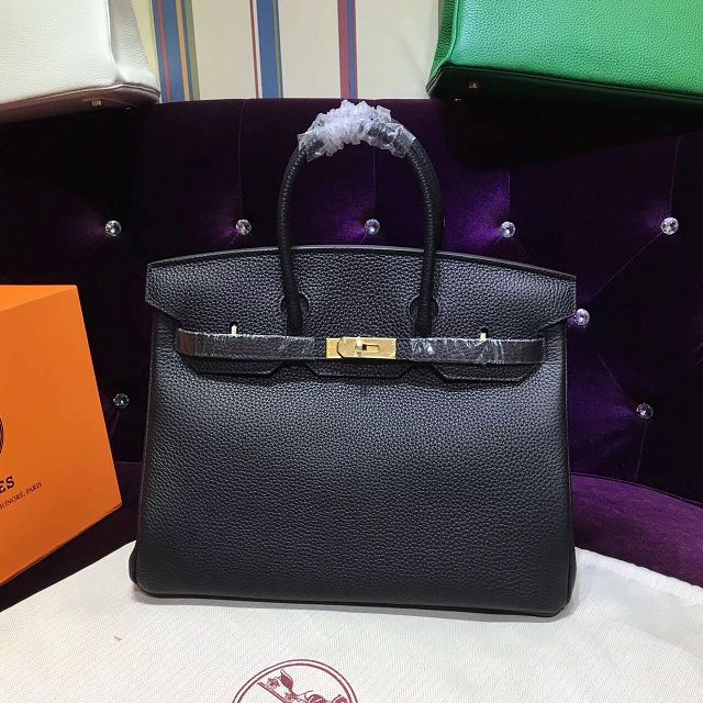 Hermes top togo leather birkin 30 bag H30-2 black